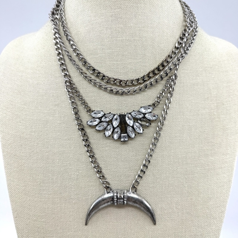 Sugarfix Statement Layered Necklace & Chunky Chain Set Gothic Boho Y2K Festival